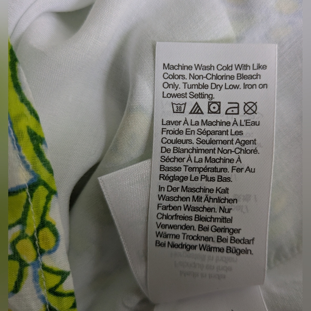 EUC....J. Crew 100% Organic Cotton Blockprint Citrus Paisley Mini Dress Size XS - Picture 11 of 13